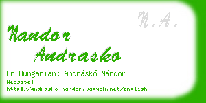 nandor andrasko business card